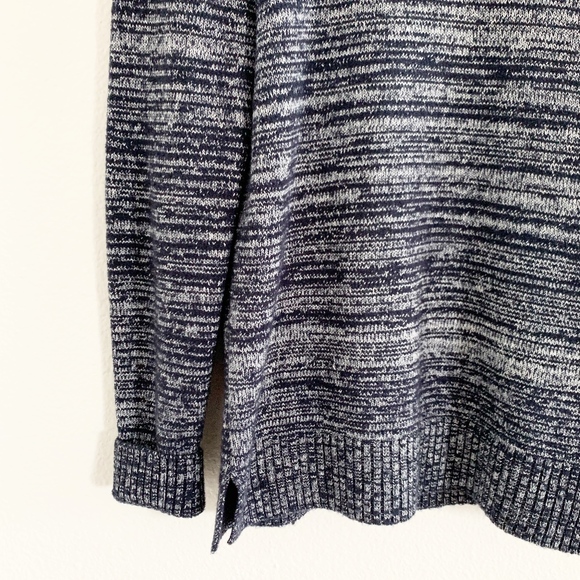 SOLD*J. Crew • Blue Marled Knit Turtleneck Sweater - Picture 3 of 8